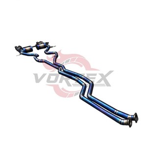 Échappement arrière Vortex Full Titanium Valvetronic pour BMW E90 E92 335i N54 N55 3.0T, silencieux de course, kit bleu brûlé à découpe en forme de pie - Product Image 3