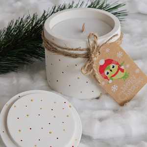 AIKUN-Vela de cera de soja perfumada de larga duración, tarro de cerámica para Acción de Gracias, Navidad, regalos de vacaciones, venta al por mayor, cera de abejas - Product Image 3