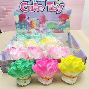 Wholesale 8cm TPR Vegetable Spinach Squeeze Toy Popular Stress Relief <b>Squishy</b> Gift for Kids and Adults - Product Image 1