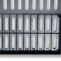 Grille de drainage en fonte ductile EN124 C250 pour couvercle de drain de zone de stationnement, fabricant d'usine