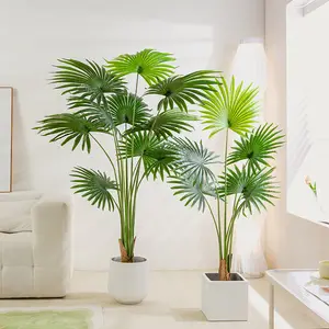 J-228 Grande plante verte simulée Palmier de Californie plante en pot sur pied salon ornements décoratifs plante bonsaï