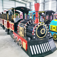 Tren sin rieles de alta velocidad para parques de atracciones, garantizado por un año, de alta calidad, atractivo y de alta velocidad, en venta.