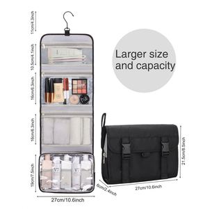 Neceser Impermeable con Múltiples Compartimentos Transparentes para Artículos de Maquillaje, Higiene y Afeitado para Hombres y Mujeres - Product Image 5