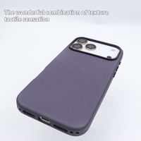 Coque de Téléphone Magnétique Aspect Lin pour iPhone 17 Design Boutons Indépendants Housse TechWoven pour iPhone 17 Pro Max