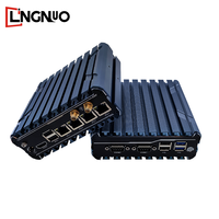 LNZK Fabricant Direct Fanless Mini PC Support Win10/Win11/Linux Système puissant 4LAN Firewall Route