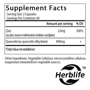 OEM/ODM Vente chaude de capsules végétariennes de zinc et de quercétine 120 - Compléments de zinc pour le soutien immunitaire pour les hommes et les femmes - Product Image 2