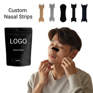 Tiras Nasales Negras Personalizadas de Múltiples Modelos, Respiración Fresca, Anti-ronquidos, Ayuda para Dormir, Herramientas de Cuidado de la Salud para Hombres y Mujeres - Product Image 1