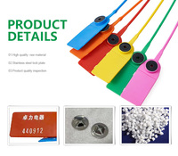 Sceau de sécurité en plastique PP à verrouillage automatique avec logo personnalisé, style câble imprimé au laser, pour application sur conteneurs