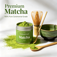 Poudre de Matcha de Qualité Cérémoniale Végétalienne Pure et Naturelle pour le Bien-être Quotidien, l'Énergie et la Concentration, Emballage en Boîte Personnalisée, Marque Privée