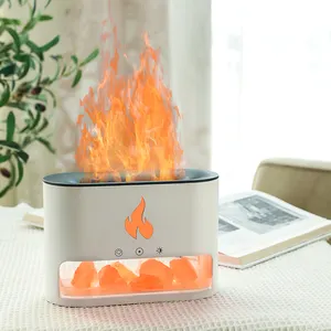 2023 New Design 3d Flame Air Humidifier Diffuseur USB 250ml Fire Lamp Essential Oil Aroma Diffuser