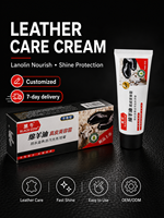 Caja Transparente Visible de 70g con Aceite de Oveja Hei Niu Black Bull para Limpiar Zapatos de Cuero Fácilmente