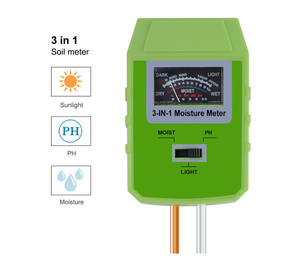เครื่องวัดความชื้นในดินแบบพกพา <span class=keywords><strong>3</strong></span> in 1 พร้อมหน้าจอแสดงผล วัดค่า pH แสง และสารอาหารในดิน แบบไร้สาย - Product Image 3