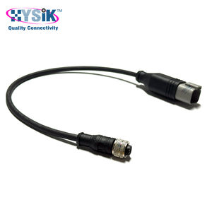Deutsch DT04 kabel konektor Pria untuk Lurus M12 5 Pin perempuan tahan air kabel Overmolded untuk otomatisasi - Product Image 3