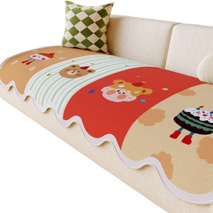 Lawrence Cartoon Sofa <b>Cushion</b> Cotton Striped Non-slip Universal Pad Type Seat <b>Cushion</b> - Product Image 2