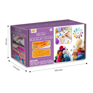 ชุดอุปกรณ์ถักโครเชต์มืออาชีพ 73 ชิ้น พร้อมเข็มโครเชต์และไหมพรม - Product Image 2