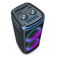 Altavoces de fiesta de Venta caliente CQA BT DJ Light Party Box Altavoces dobles de 6,5 pulgadas alimentados con luz de fuego