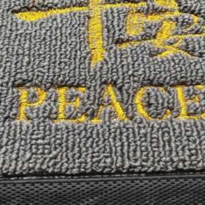 Logo personnalisé moderne rayé antidérapant paillasson d'entrée anti-poussière tapis de sol pour les centres commerciaux hôtels maisons en polypropylène - Product Image 2