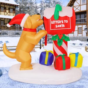 Cassetta Postale Gonfiabile a Forma <span class=keywords><strong>di</strong></span> Cane per Decorazioni Natalizie, Scatola per Lettere al Babbo Natale - Product Image 1