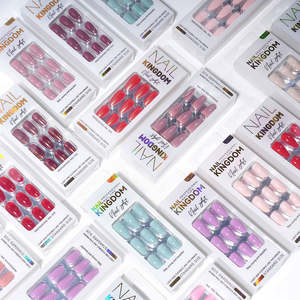 Gel Hecho a Mano en Forma de Almendra, Uñas Artificiales a Presión de Color Sólido para Salón de Arte de Uñas para Aplicación en los Dedos, 32 Unidades - Product Image 1