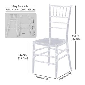 Clear Plastic Resin Hotel <b>Chair</b> Wholesale Sale Transparent Acrylic Party Wedding <b>Chairs</b> for Events - Product Image 2