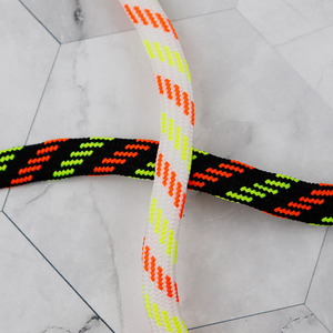 Hengfeng nguồn linh hoạt vải trắng Giày dây năm hình đường chéo màu dây giày phẳng ba màu làm bằng polyester bền - Product Image 3