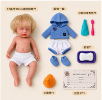 Poupée Bébé Reborn Prématuré 3kg en Silicone Solide, Cheveux Implantés, Peau Peinte à la Main, Texture 3D Réaliste, Jouet de Simulation