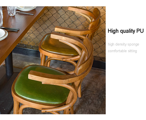 Muebles de Restaurante a Precio de Mayoreo, Silla de Madera Maciza Vintage, Juego de Mesa y Sillas de Comedor, Muebles de Madera Modernos para Cafetería KN185 - Product Image 3