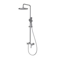 Système de douche 3 voies WEIHAO classique en chrome poli, nettoyage complet et anti-colmatage, robinet de douche pressurisé pour salle de bain