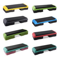 Plataforma de Step Ajustable para Ejercicios Aeróbicos, Superficie Antideslizante Texturizada, Bloques Elevadores de Altura para Entrenamiento Cardiovascular en Casa, Gimnasio y Fitness