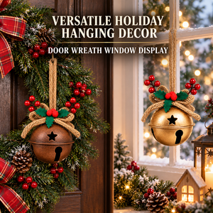 Dekorasi Pohon Natal, Hiasan Pesta Liburan, Hiasan Rustic Berry Bow, Hiasan Rumah Musim Natal, Gantungan Lonceng Natal, Ornamen Grosir - Product Image 5