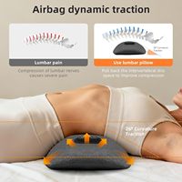 Eveekon Luftkompressions-Lendenmassagegerät mit Wärme, Vibration und Streckungstherapie, Memory-Schaum Unterer Rückenstütze Rückenmassagegerät
