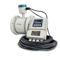 Débitmètre électromagnétique de type split haute précision, sortie 4-20mA, RS485 Modbus, OEM pour liquides chimiques, eaux usées, eau