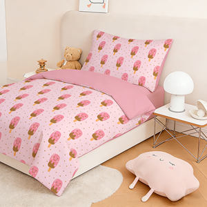 Juego de Ropa de <span class=keywords><strong>Cama</strong></span> <span class=keywords><strong>Infantil</strong></span> de 4 Piezas con Estampado de Helados, 100% Algodón, de Lujo, para Hotel, con Funda de Edredón y Sábanas Suaves Personalizadas - Product Image 2
