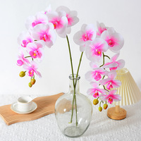 Orchidée Phalaenopsis artificielle en latex à toucher naturel pour la Saint-Valentin, Pâques, Noël et la remise des diplômes