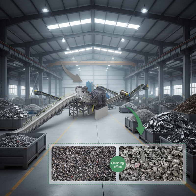Heavy Duty Double Shaft Metal Shredder