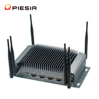 Piesia Intel Core i3 i5 i7 6 * USB X86 Boîtier aluminium intégré RS232 Linux Ordinateur AI industriel sans ventilateur Mini PC i9 12th Gen