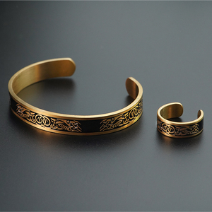 Hip Hop Jewelry SetStainless Steel Irish Celtic Knot Bracelet Vintage <b>Bangle</b> <b>Mens</b> Bracelet Amulet Jewelry for <b>Men</b> - Product Image 6