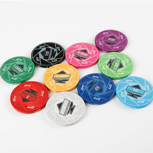 10-Piece EPT <strong>Sports</strong> Ceramic Poker Chips Set Round Texas Card Casino Accessories 14g Material