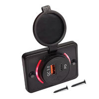 Chargeur de voiture 12V 24V QC3.0 Adaptateur de charge USB Type-C pour voiture, bateau, bus et chaise de moto