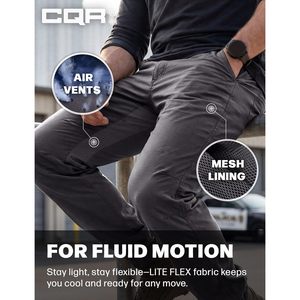 Pantalon de jogging léger et extensible pour homme Tesla Gears, taille élastique, coupe ajustée, résistant à l'eau, pantalon cargo pour l'extérieur - Product Image 5