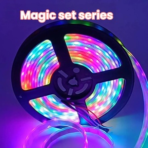 Tira de Luces LED RGB IC 2812B 2812 5V, Kit USB, <span class=keywords><strong>Color</strong></span> Completo, Mágico, Programable, Bluetooth, Control Remoto por Aplicación, Intermitente, Fondo de TV - Product Image 2