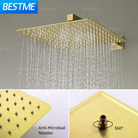 Kit de robinet de douche encastré à deux fonctions, Design moderne, salle de bain, douche, pluie et chute