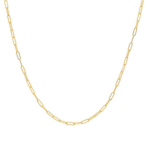 Trending Costume Jewelry Choker Necklace Gold Chain 925 Sterling Silver Paperclip <strong>Link</strong> Chain Gold Necklace <strong>Jewellery</strong> - Product Image 1