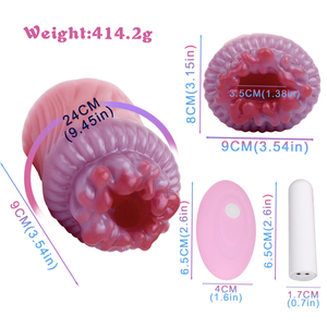 GEEBA Silikon Männliche Masturbation vibrierende Tasse Fantasy Penis Stroker Realistisches Fleisch Gefühl Erwachsene Eichel Vergnügen Vibrator Spielzeug