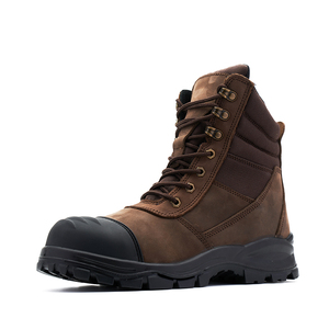 سحاب جانبي لحماية العمالة الصناعية عالي الجودة من إصبع القدم من الفولاذ البني ZG لجميع الفصول-الشتاء والصيف والخريف - Product Image 6