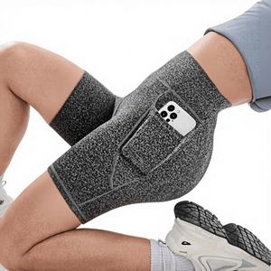 Shorts-jupes athlétiques taille haute sans coutures avec poches latérales pour la gym, les entraînements et les activités sportives Tailles S M L XL - Product Image 1