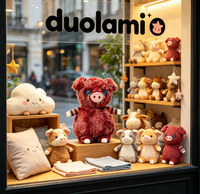 Boneka Karakter Babi Maroon Lembut Isi Dakron untuk Hadiah Promosi Boneka Plush Kustom