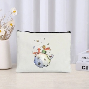 Trousse de Toilette de <span class=keywords><strong>Voyage</strong></span> en Toile Écologique avec Fermeture Éclair, Motif <span class=keywords><strong>Petit</strong></span> <span class=keywords><strong>Prince</strong></span> et Renard, Sac Latéral Mignon pour Femmes, Fabriqué en Chine - Product Image 2