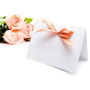 Factory Custom Luxury Craft Recycled Printing Paper Greeting Cards Elegant Wedding Invitation Card Wholesale Europe