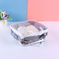 Sac d'emballage de literie Transparent en plastique PVC avec fermeture éclair, sac de rangement de voyage Transparent pour couverture et couette écologique